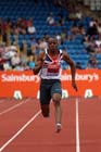 James Dasaolu breaking 10 seconds in the 100 metres at the Sainsbury's British Championships, Birmingham.